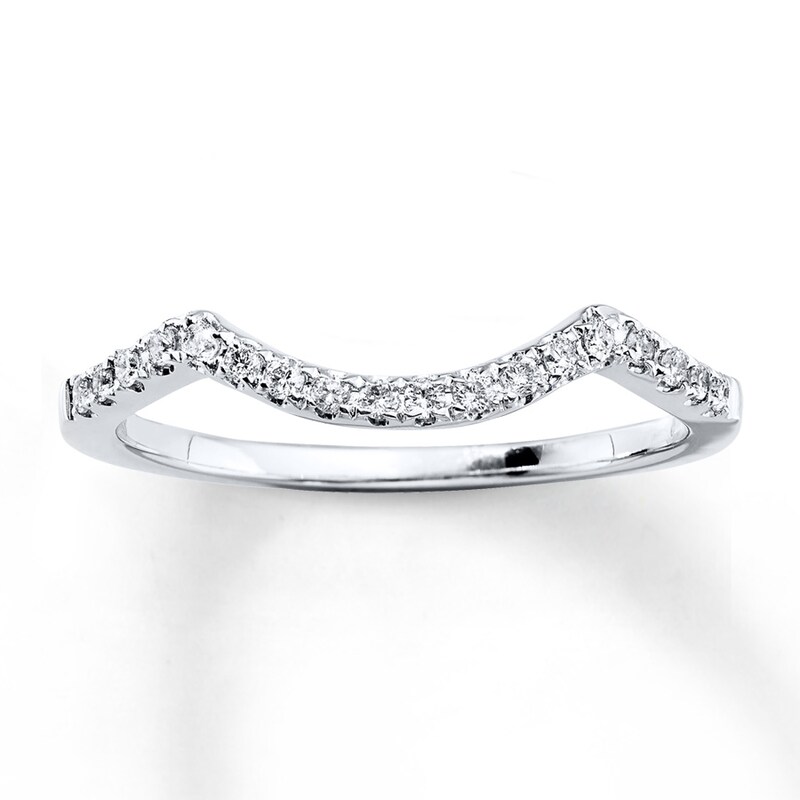 Main Image 1 of Diamond Wedding Band 1/8 ct tw Round-cut 14K White Gold