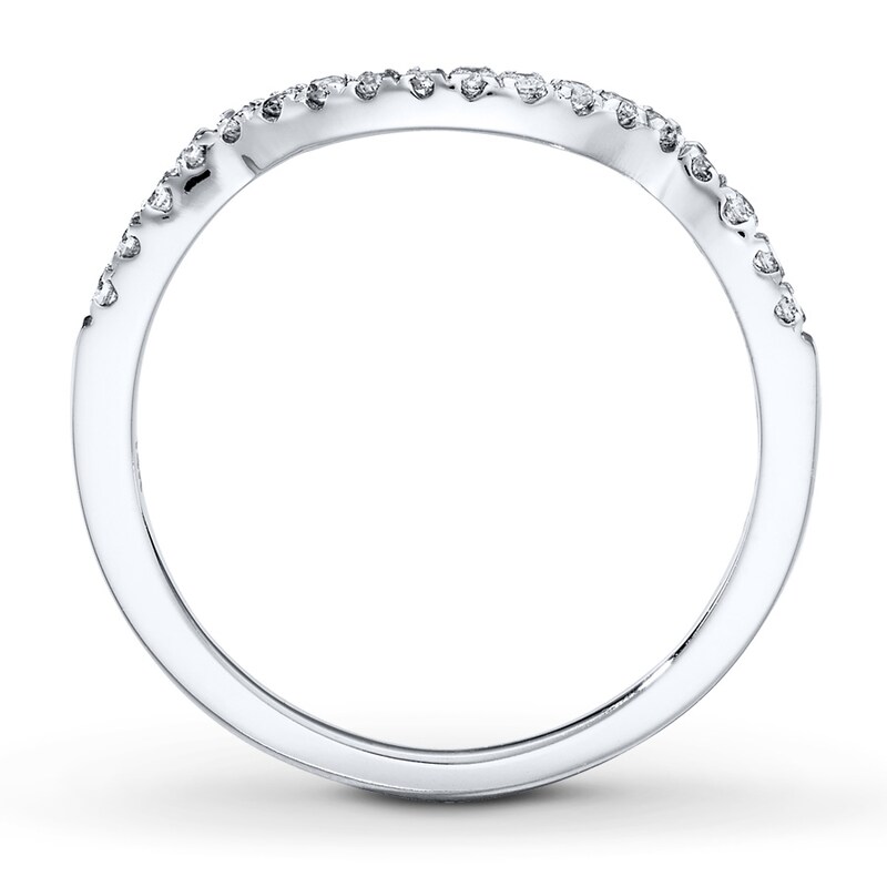 Main Image 2 of Diamond Wedding Band 1/8 ct tw Round-cut 14K White Gold