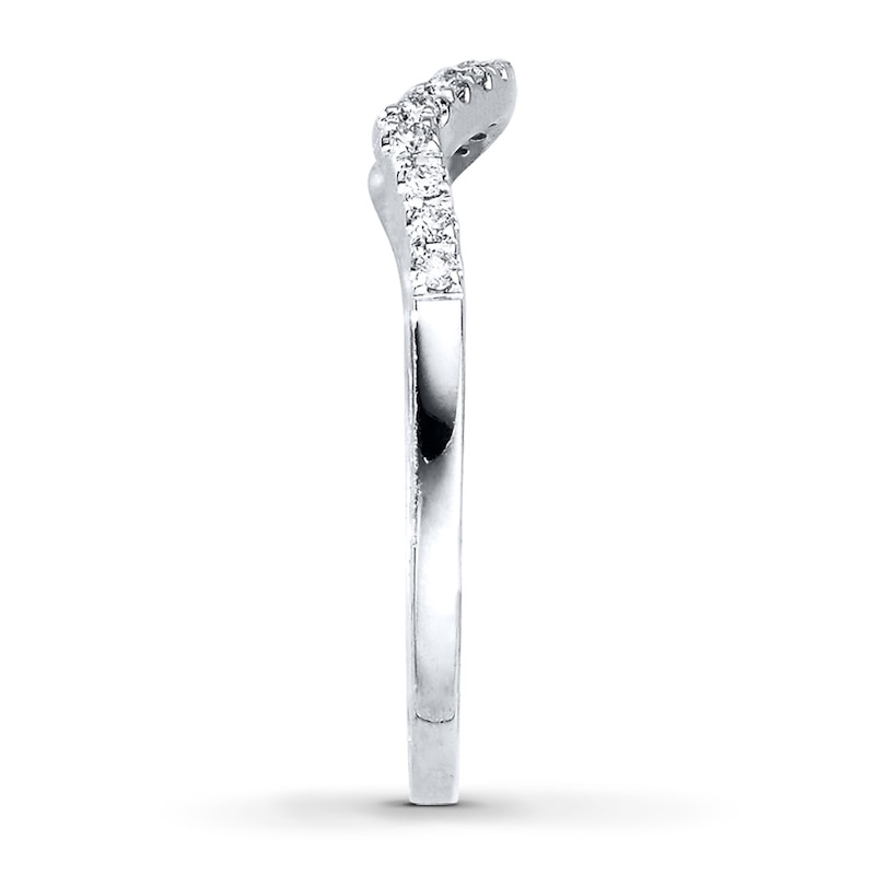Main Image 3 of Diamond Wedding Band 1/8 ct tw Round-cut 14K White Gold