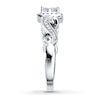 Thumbnail Image 2 of Diamond Engagement Ring 5/8 ct tw Princess/Round 14K White Gold