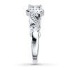 Thumbnail Image 3 of Diamond Engagement Ring 5/8 ct tw Princess/Round 14K White Gold