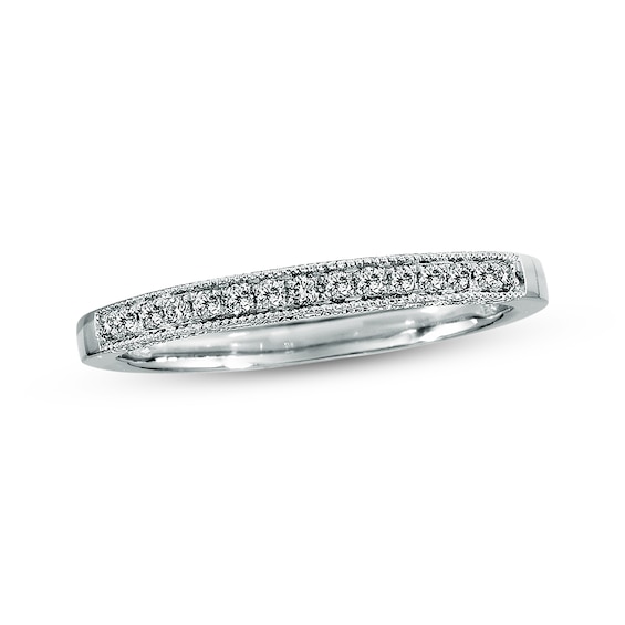 Now + Forever Diamond Wedding Band 1/8 ct tw Round-cut 14K White Gold