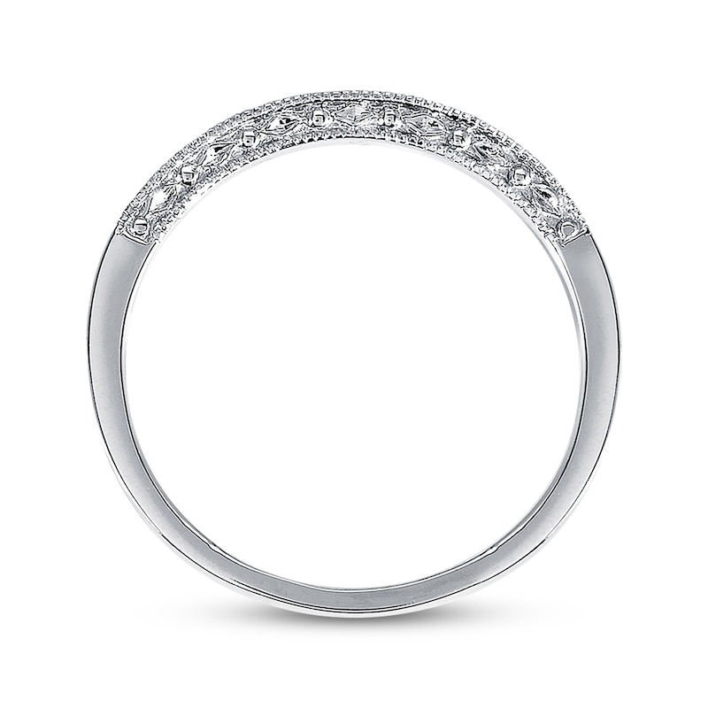 Main Image 2 of Now + Forever Diamond Wedding Band 1/8 ct tw Round-cut 14K White Gold