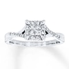 Thumbnail Image 1 of Diamond Engagement Ring 1/3 ct tw Princess-cut 10K White Gold