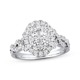 Engagement Ring 1 ct tw Diamonds 14K White Gold