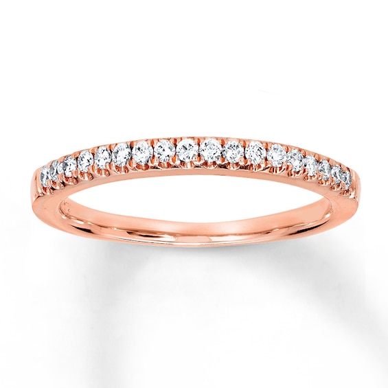 Diamond Wedding Band 1/5 ct tw Round-cut 14K Rose Gold