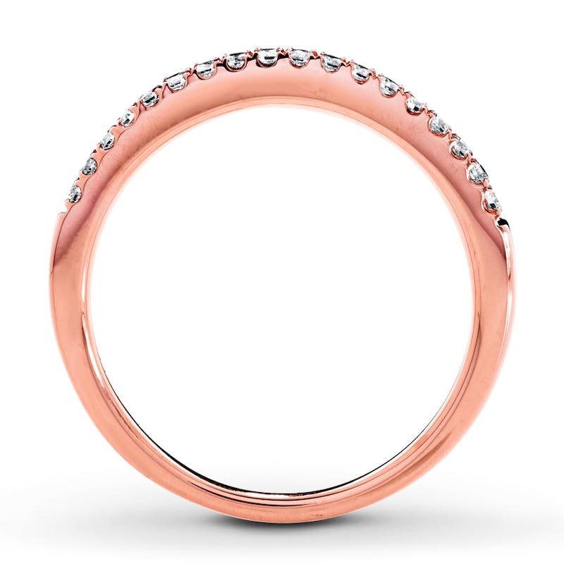 Diamond Wedding Band 1/5 ct tw Round-cut 14K Rose Gold