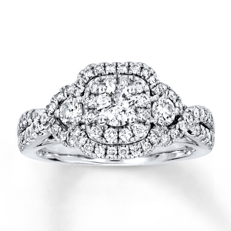 Main Image 1 of Diamond Engagement Ring 1 ct tw Round-cut 14K White Gold