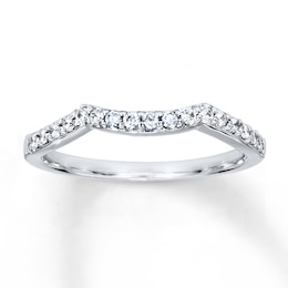 Diamond Wedding Band 1/5 ct tw Round-cut 14K White Gold