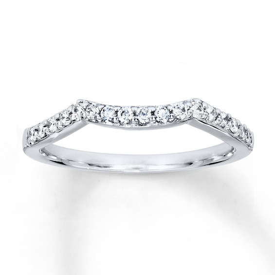 Diamond Wedding Band 1/5 ct tw Round-cut 14K White Gold