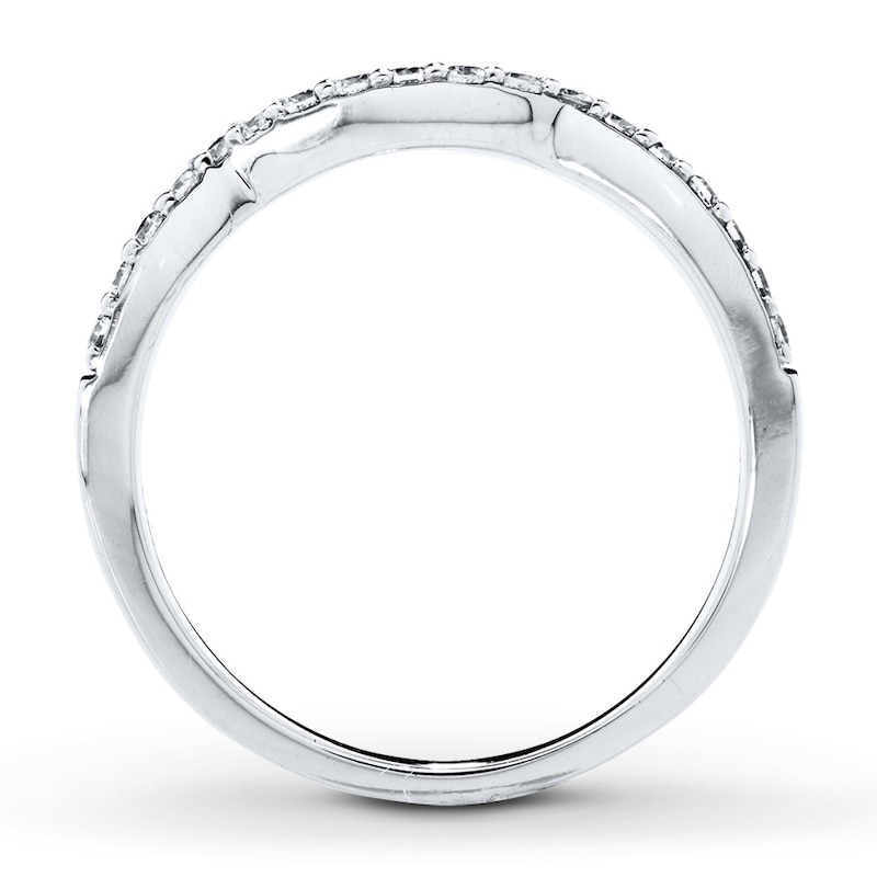 Main Image 2 of Diamond Wedding Band 1/5 ct tw Round-cut 14K White Gold