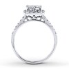 Thumbnail Image 2 of Multi-Diamond Engagement Ring 1 ct tw Princess-Cut 14K White Gold