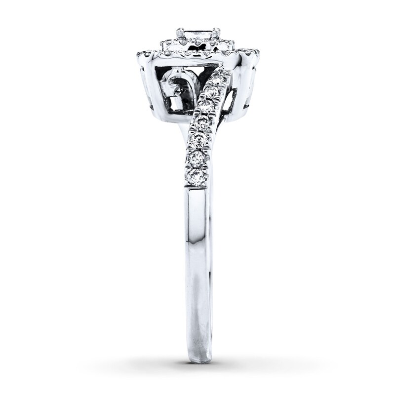 Diamond Engagement Ring 3/8 ct tw Princess-cut 14K White Gold