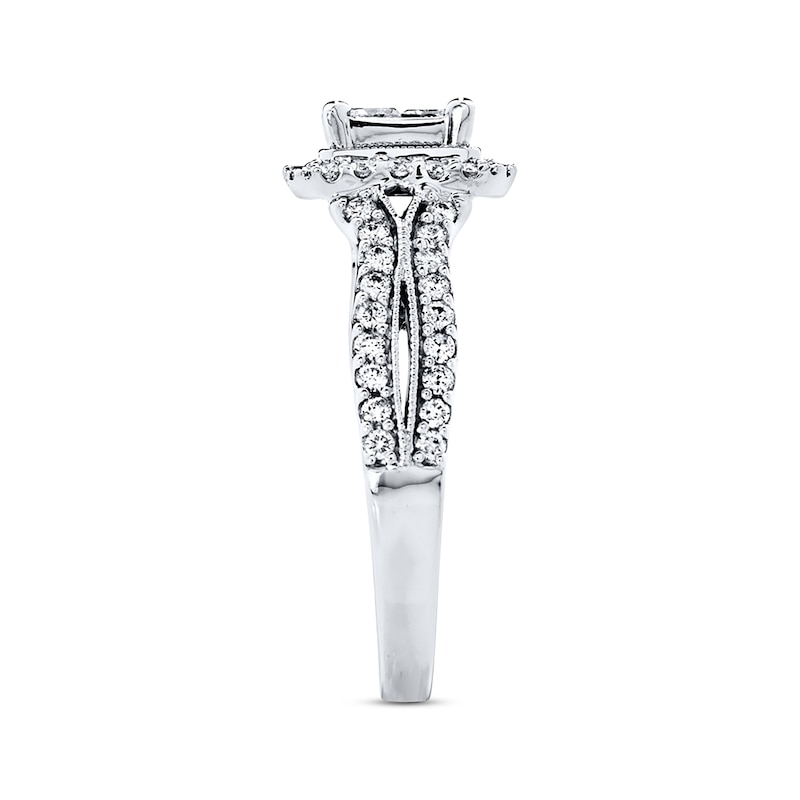 Diamond Engagement Ring 1 ct tw Princess-cut 14K White Gold