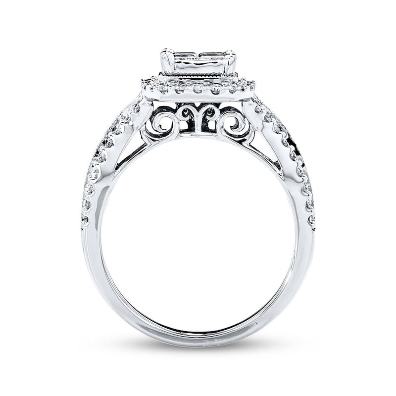 Diamond Engagement Ring 1 ct tw Princess-cut 14K White Gold