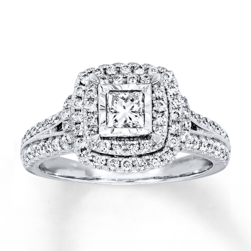 Main Image 1 of Radiant Reflections Engagement Ring 1 ct tw Diamonds 14K Gold