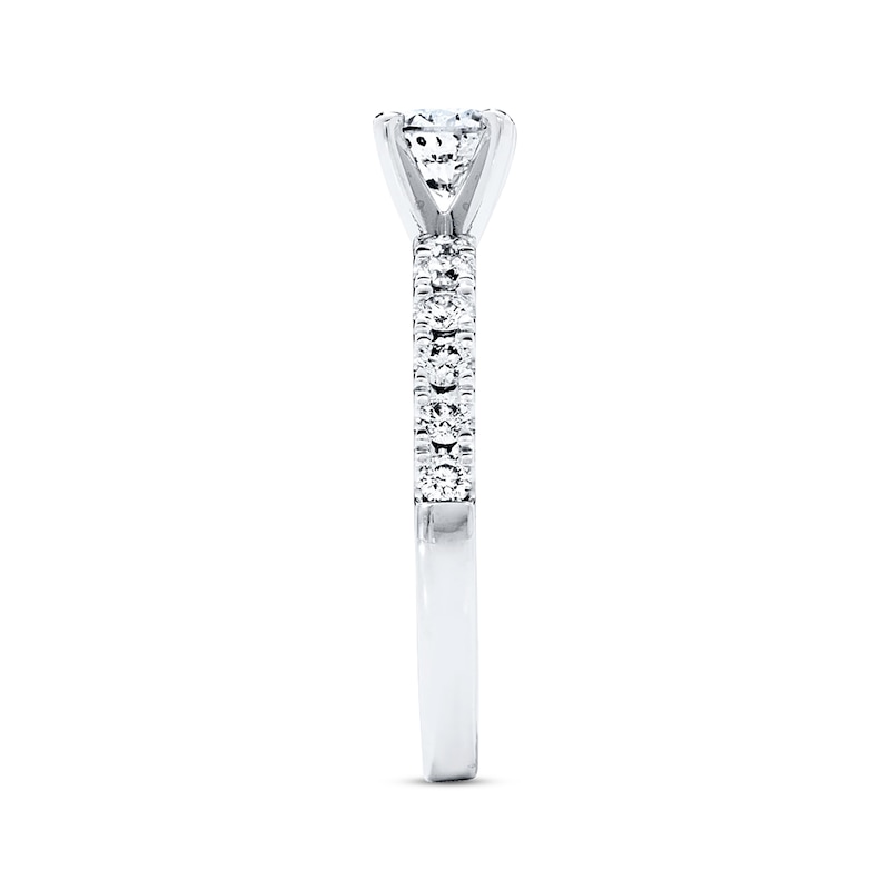 Diamond Engagement Ring 1-1/8 ct tw Round-cut 14K White Gold