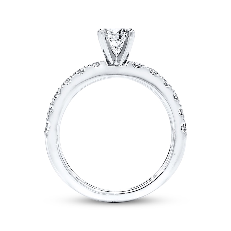 Diamond Engagement Ring 1-1/8 ct tw Round-cut 14K White Gold