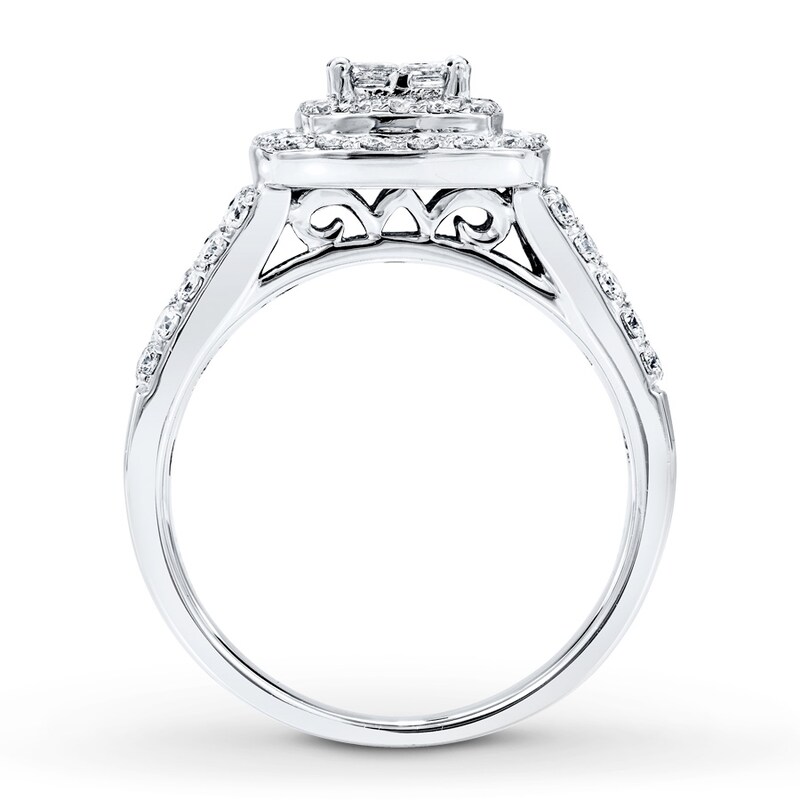 Diamond Engagement Ring 1 ct tw Princess-cut 14K White Gold