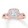 Thumbnail Image 0 of Diamond Engagement Ring 5/8 cttw Princess-cut 14K Two-Tone Gold