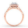 Thumbnail Image 2 of Diamond Engagement Ring 5/8 cttw Princess-cut 14K Two-Tone Gold