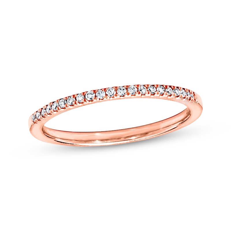 Diamond Wedding Band 1/10 ct tw Round-cut 14K Rose Gold