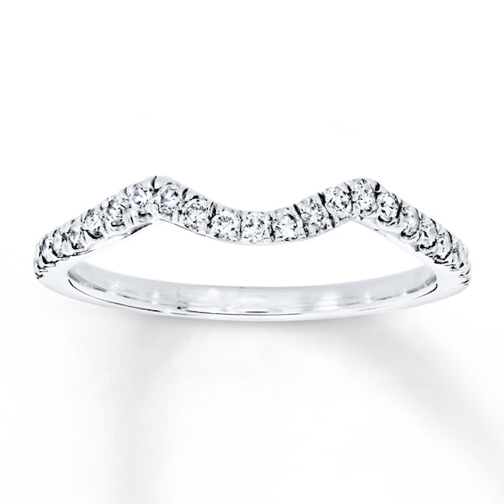 Wedding Ring 1/4 ct tw Diamonds 14K White Gold