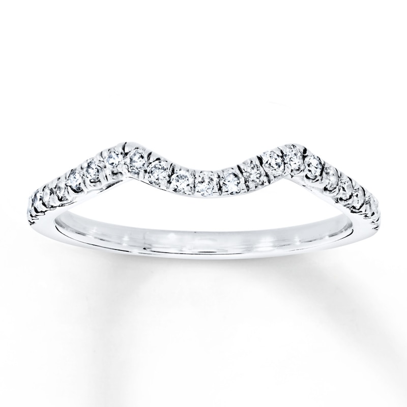 Wedding Ring 1/4 ct tw Diamonds 14K White Gold