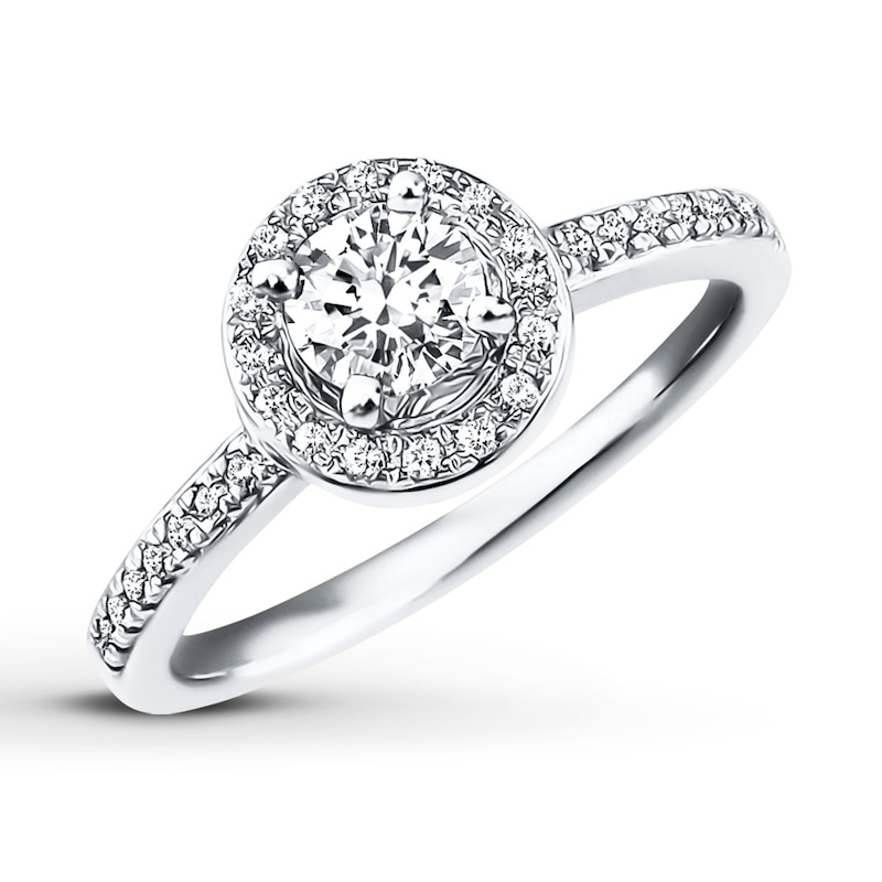 Main Image 4 of Now + Forever Diamond Engagement Ring 5/8 ct tw Round-cut 14K White Gold