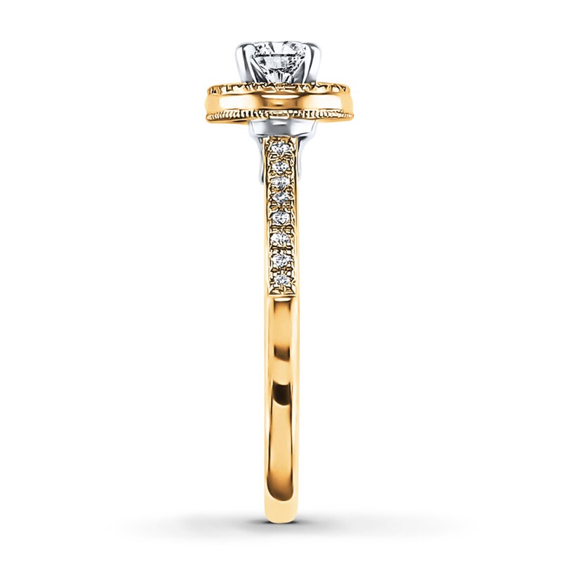 Diamond Engagement Ring 5/8 ct tw Round-cut 14K Two-Tone Gold