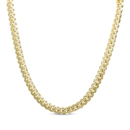 Men's Solid Diamond-Cut Miami Cuban Chain Necklace 14K Yellow Gold 20&quot;