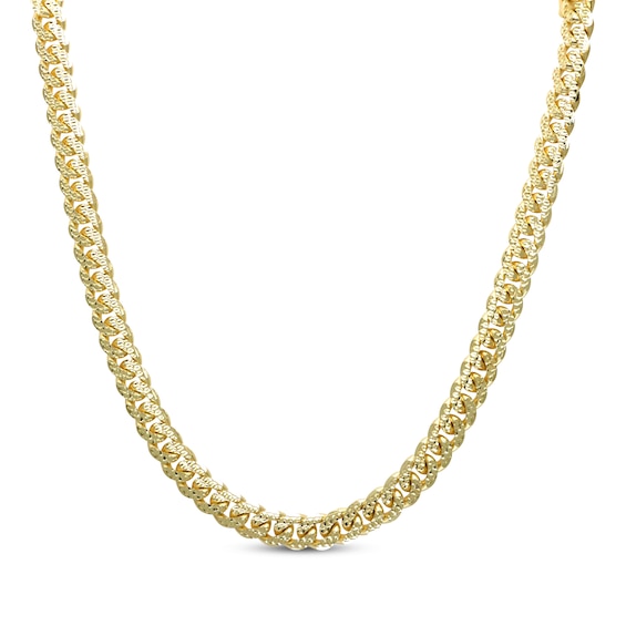 Diamond-Cut 5.94mm Miami Cuban Chain Necklace Solid 14K Yellow Gold 20"