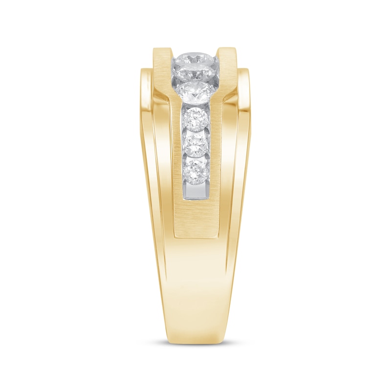 Men's Round-Cut Diamond Wedding Ring 1 ct tw 10K Yellow Gold
