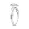 Thumbnail Image 1 of Hallmark Diamonds Multi-Diamond Center Marquise Frame Promise Ring 1/5 ct tw Sterling Silver