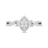 Thumbnail Image 2 of Hallmark Diamonds Multi-Diamond Center Marquise Frame Promise Ring 1/5 ct tw Sterling Silver