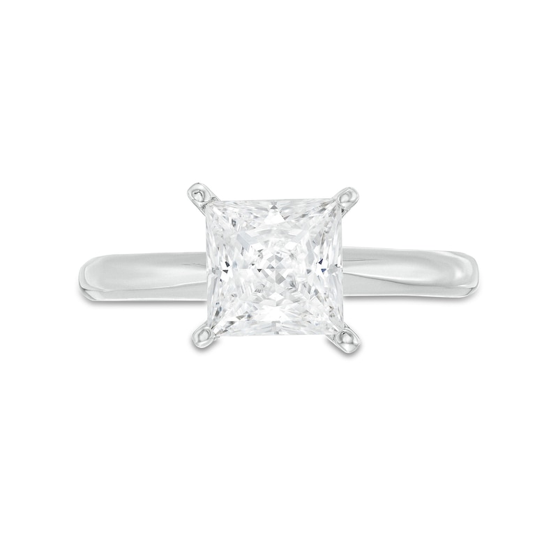 Main Image 4 of Now + Forever Certified Diamond Solitaire Engagement Ring 1-1/2 ct Princess 14K White Gold (I/I2)