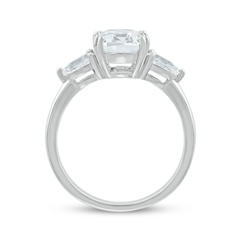 Pear-Shaped & Oval-Cut White Lab-Created Sapphire "Vacation" Ring Sterling Silver