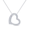 Thumbnail Image 1 of Diamond Tilted Heart Necklace 1/4 ct tw Sterling Silver 18"