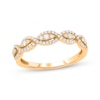 Thumbnail Image 1 of Now + Forever Diamond Woven Anniversary Band 1/3 ct tw 10K Yellow Gold