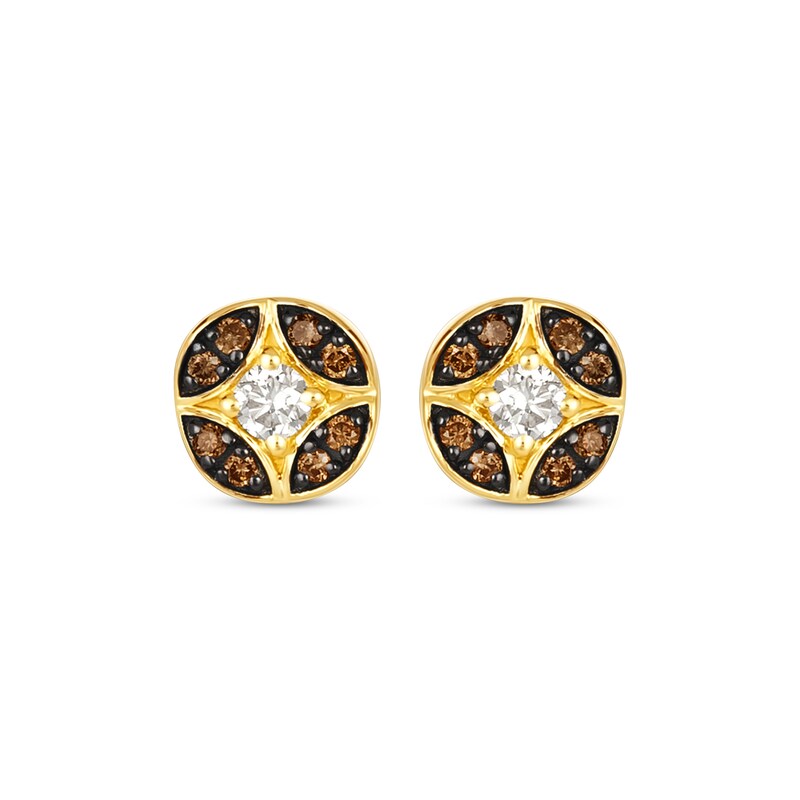 Le Vian Venetian Mosaic Diamond Stud Earrings 1/4 ct tw 14K Honey Gold