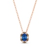 Thumbnail Image 1 of Le Vian Venetian Mosaic Sapphire Necklace 1/8 ct tw Diamonds 14K Strawberry Gold 19&quot;