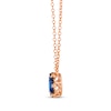Thumbnail Image 1 of Le Vian Venetian Mosaic Sapphire Necklace 1/8 ct tw Diamonds 14K Strawberry Gold 19"