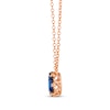 Thumbnail Image 2 of Le Vian Venetian Mosaic Sapphire Necklace 1/8 ct tw Diamonds 14K Strawberry Gold 19&quot;
