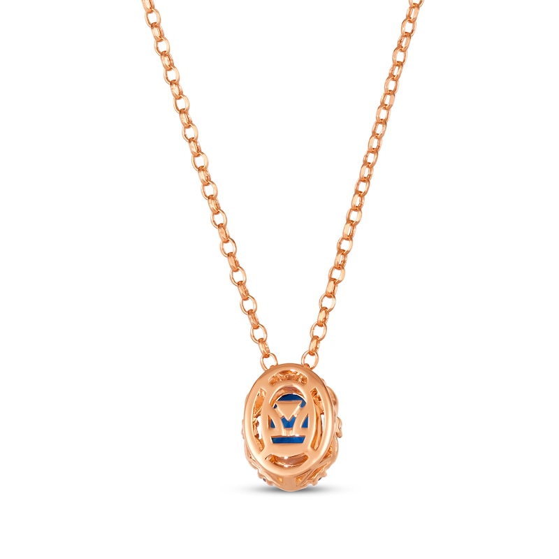 Main Image 3 of Le Vian Venetian Mosaic Sapphire Necklace 1/8 ct tw Diamonds 14K Strawberry Gold 19&quot;