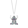 Thumbnail Image 0 of Disney Treasures Lilo & Stitch London Blue Topaz, Amethyst & Diamond Necklace 1/20 ct tw Sterling Silver 17"