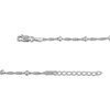 Thumbnail Image 2 of Diamond-Cut Singapore Bead Chain Anklet Solid Sterling Silver 10&quot;