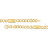 Thumbnail Image 3 of Curb Chain Greek Key Station Necklace Semi-Solid 10K Yellow Gold 18&quot;