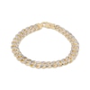 Thumbnail Image 0 of Hollow Diamond-Cut Curb Chain Bracelet 10K Yellow Gold 8.5"
