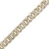 Thumbnail Image 1 of Hollow Diamond-Cut Curb Chain Bracelet 10K Yellow Gold 8.5"