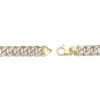 Thumbnail Image 2 of Hollow Diamond-Cut Curb Chain Bracelet 10K Yellow Gold 8.5"
